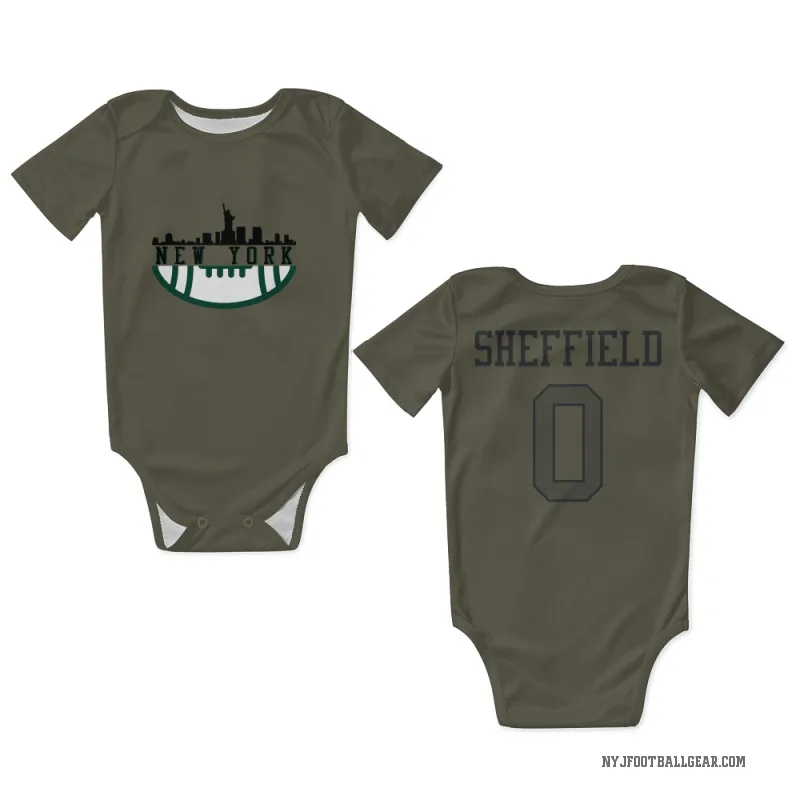 DT Sheffield  Olive New York Jets  Newborn & Infant Bodysuit