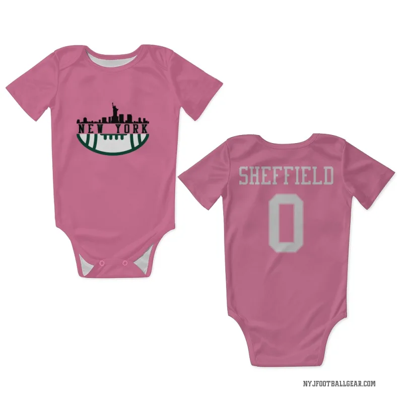 DT Sheffield  Pink New York Jets  Newborn & Infant Bodysuit