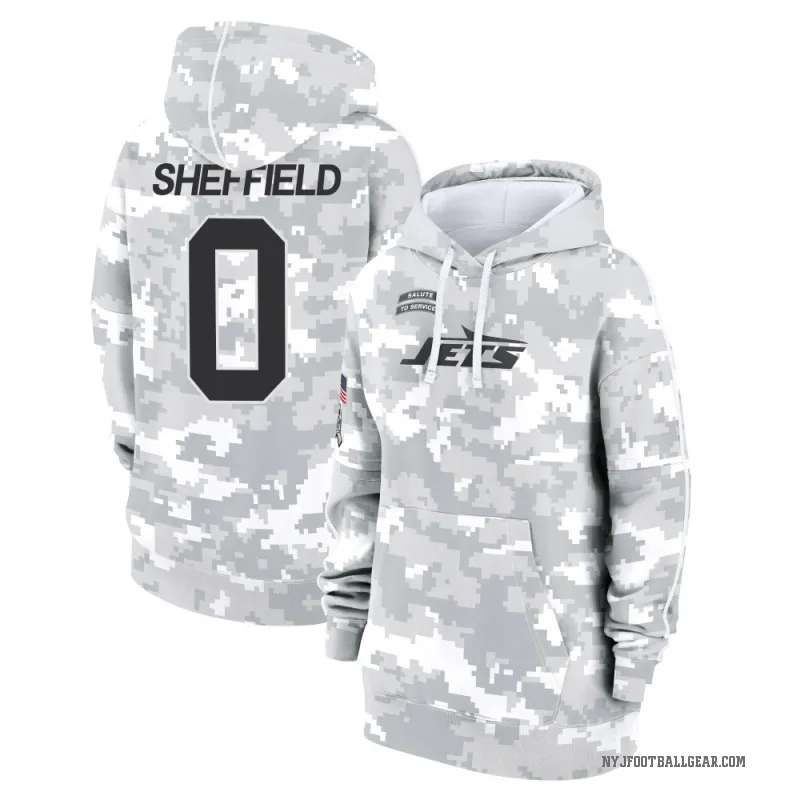 DT Sheffield Women's Camo New York Jets Arctic 2024 Salute to Service Club Fleece Pullover Hoodie