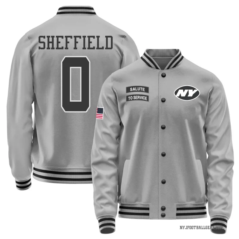 DT Sheffield Youth Gray New York Jets Salute to Service Performance Jacket