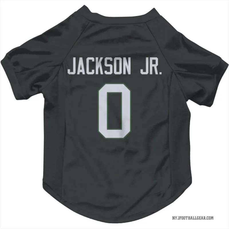Darrell Jackson Jr.  Black New York Jets  Cat & Dog Pet Jersey