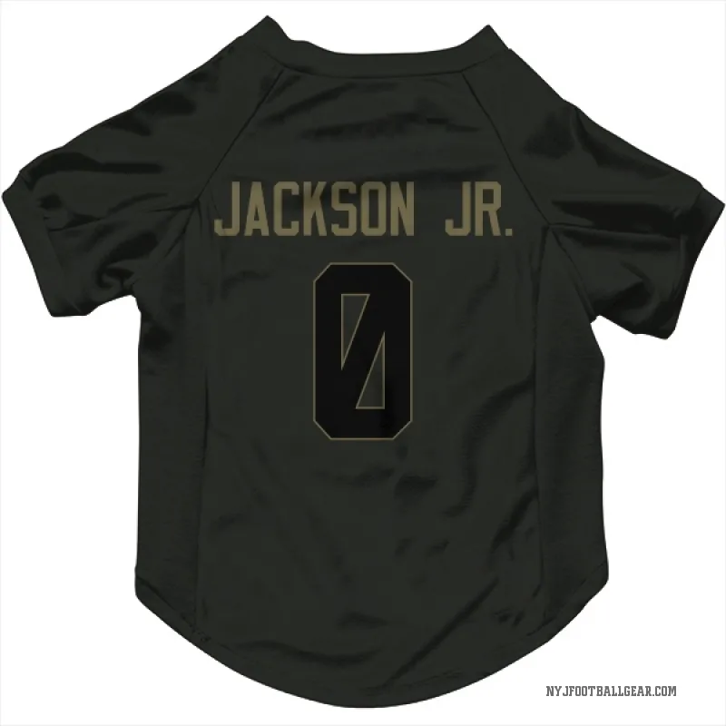 Darrell Jackson Jr.  Black New York Jets  Service Cat & Dog Pet Jersey