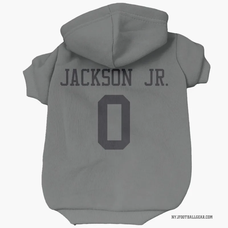 Darrell Jackson Jr.  Charcoal New York Jets  Cat & Dog Pet Hoodie