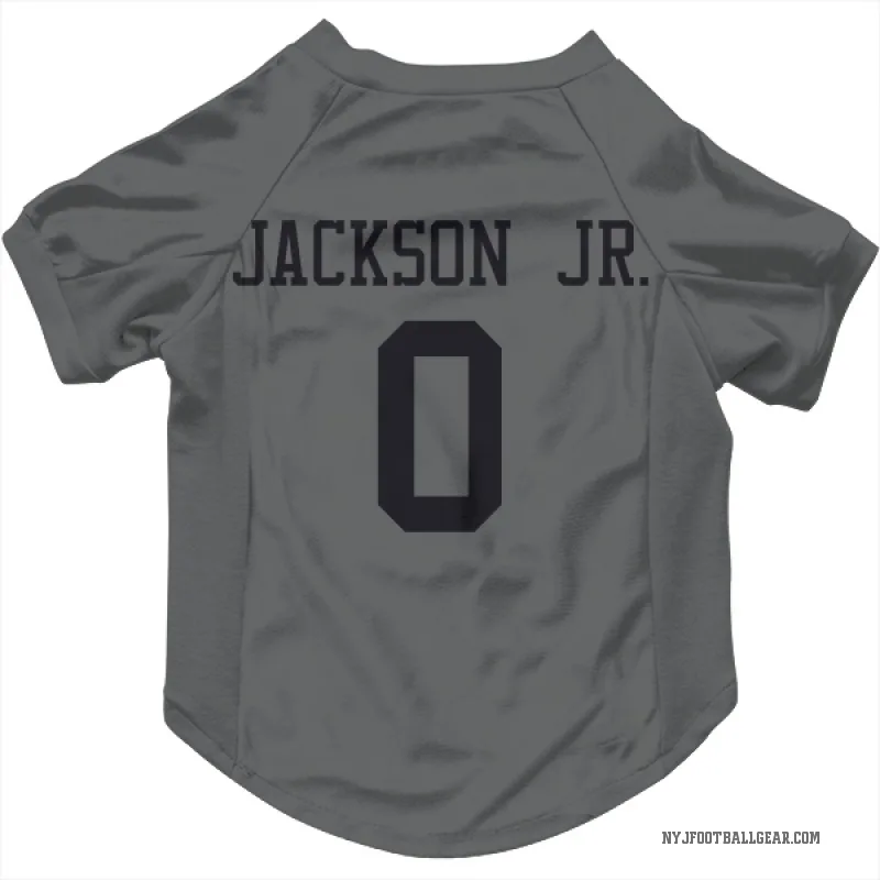 Darrell Jackson Jr.  Charcoal New York Jets  Cat & Dog Pet Jersey
