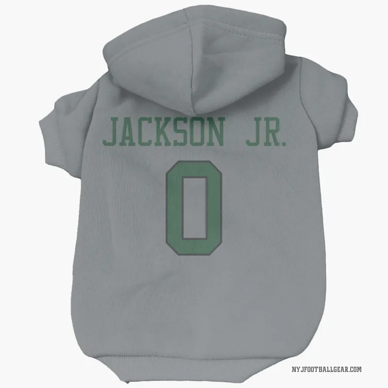 Darrell Jackson Jr.  Gray New York Jets  Cat & Dog Pet Hoodie