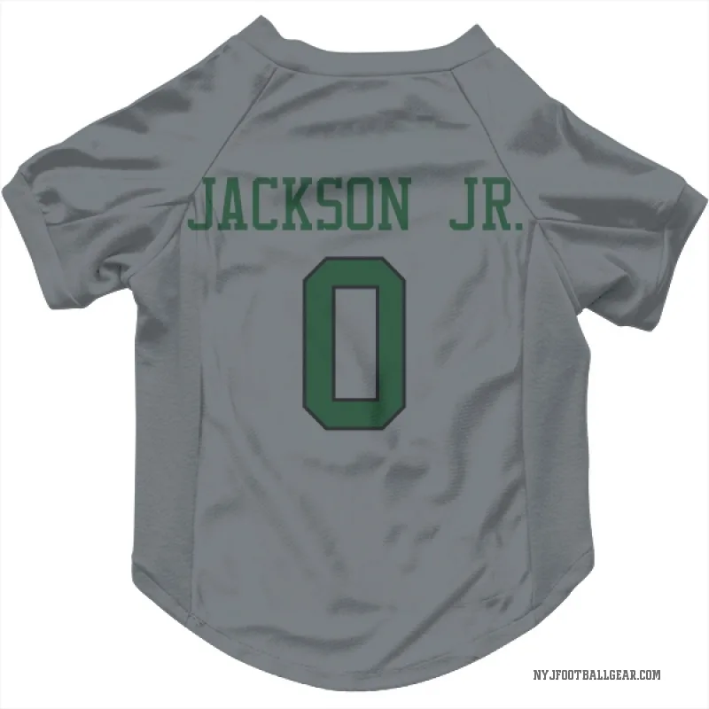 Darrell Jackson Jr.  Gray New York Jets  Cat & Dog Pet Jersey