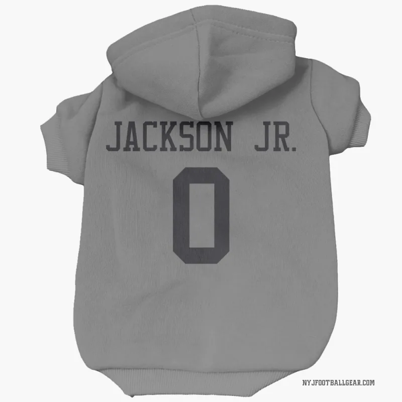 Darrell Jackson Jr.  New York Jets   Silver Cat & Dog Pet Hoodie