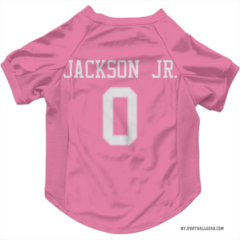 Darrell Jackson Jr.  Pink New York Jets  Cat & Dog Pet Jersey