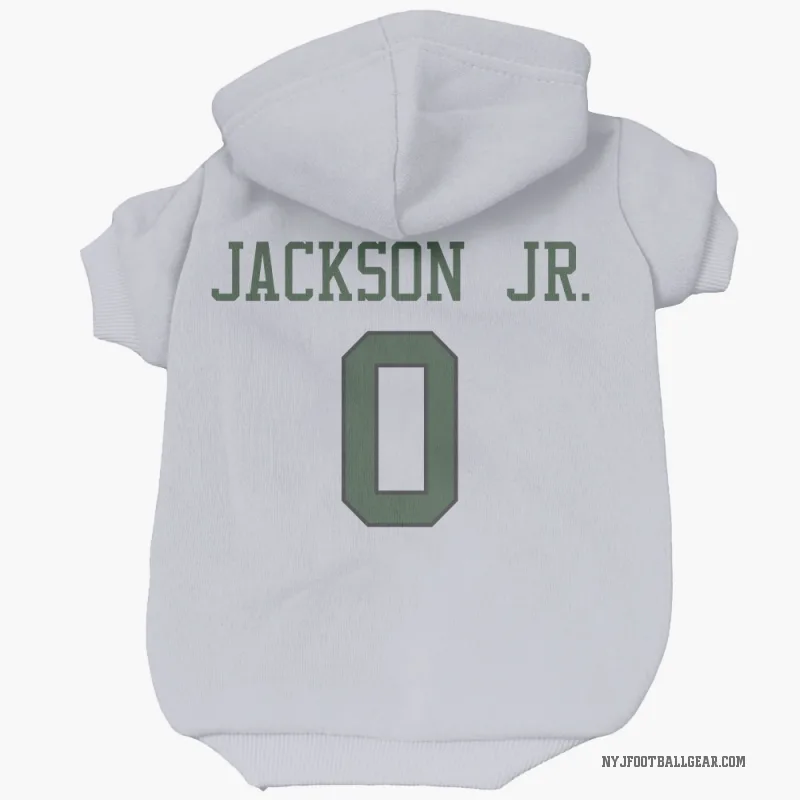 Darrell Jackson Jr.  White New York Jets  Cat & Dog Pet Hoodie