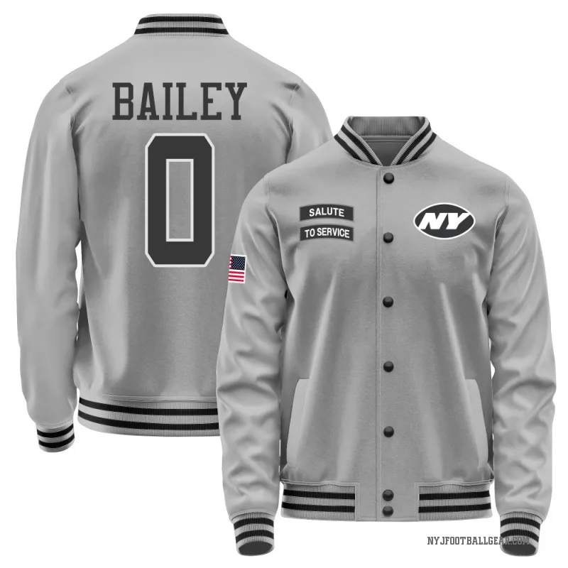 David Bailey Youth Gray New York Jets Salute to Service Performance Jacket