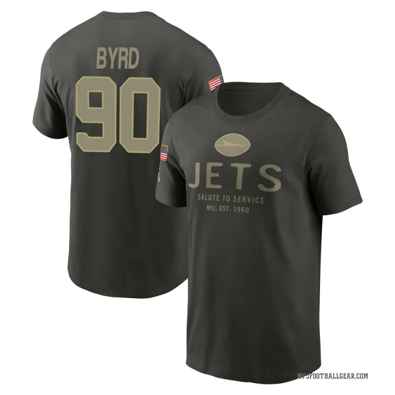 Dennis Byrd Men's Green New York Jets Forest/ 2025 Salute to Service Sideline Primary Edge T-Shirt