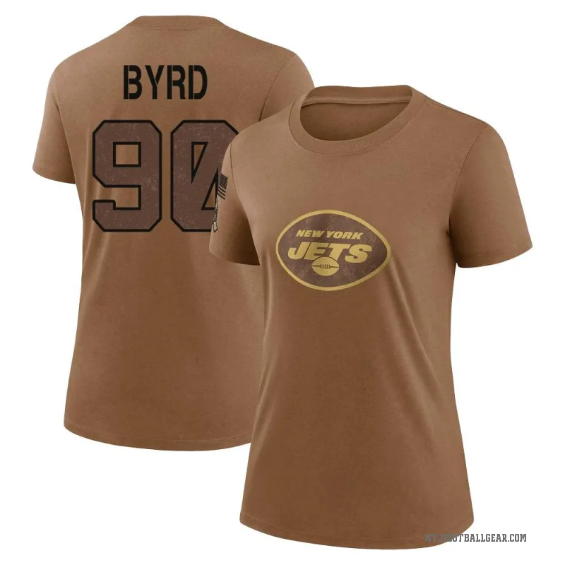 Dennis Byrd Women's Brown New York Jets 2023 Salute To Service Performance T-Shirt