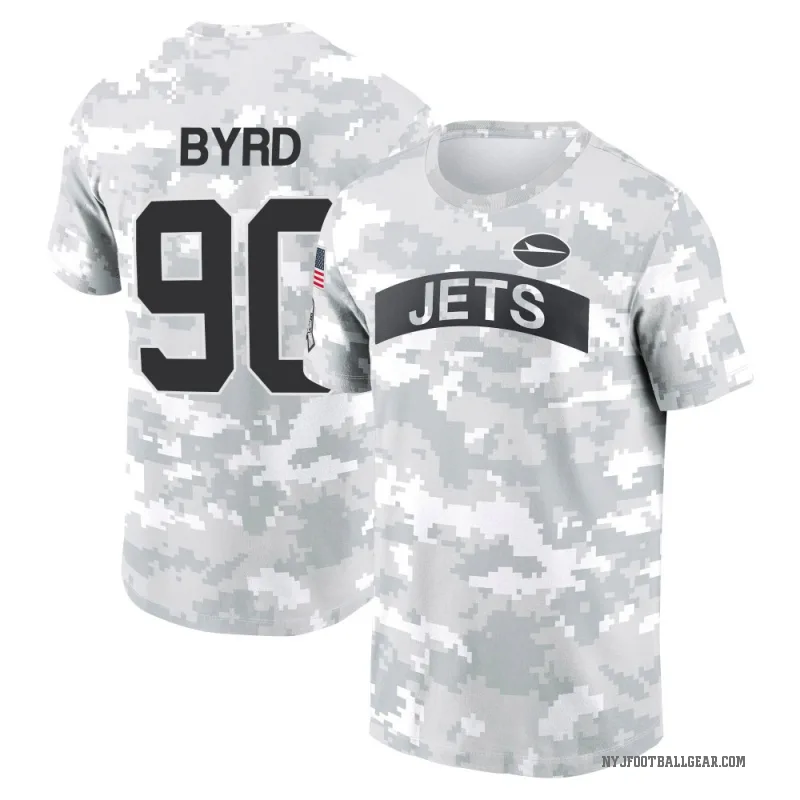 Dennis Byrd Youth Camo New York Jets Arctic 2024 Salute to Service Performance T-Shirt