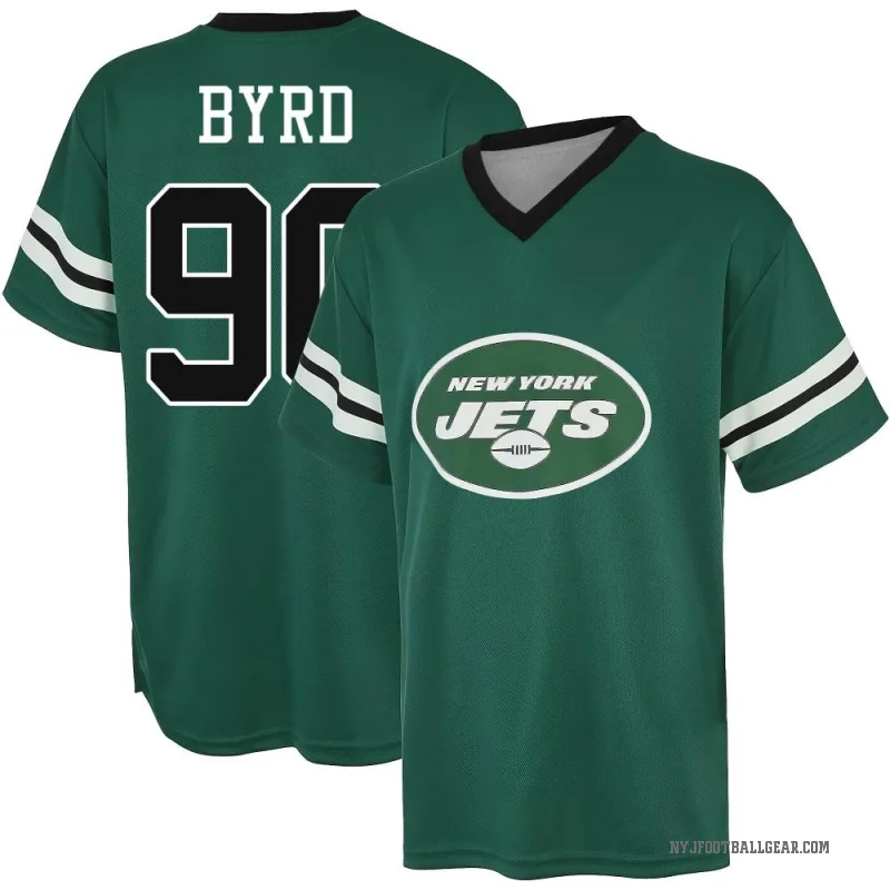 Dennis Byrd Youth Green New York Jets Game Day V-Neck T-Shirt