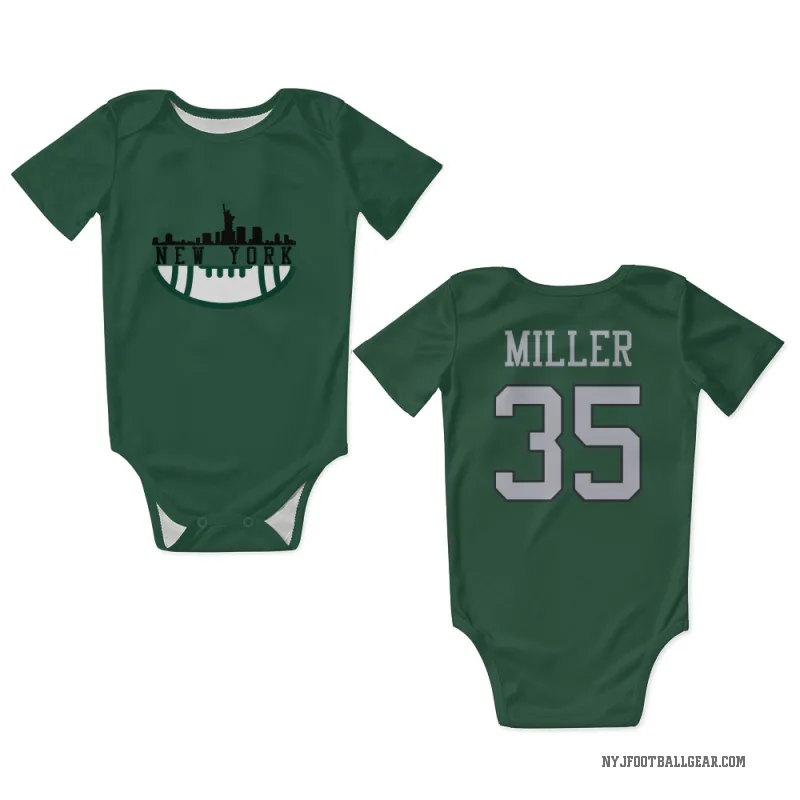 Dymere Miller  Green New York Jets  Newborn & Infant Bodysuit