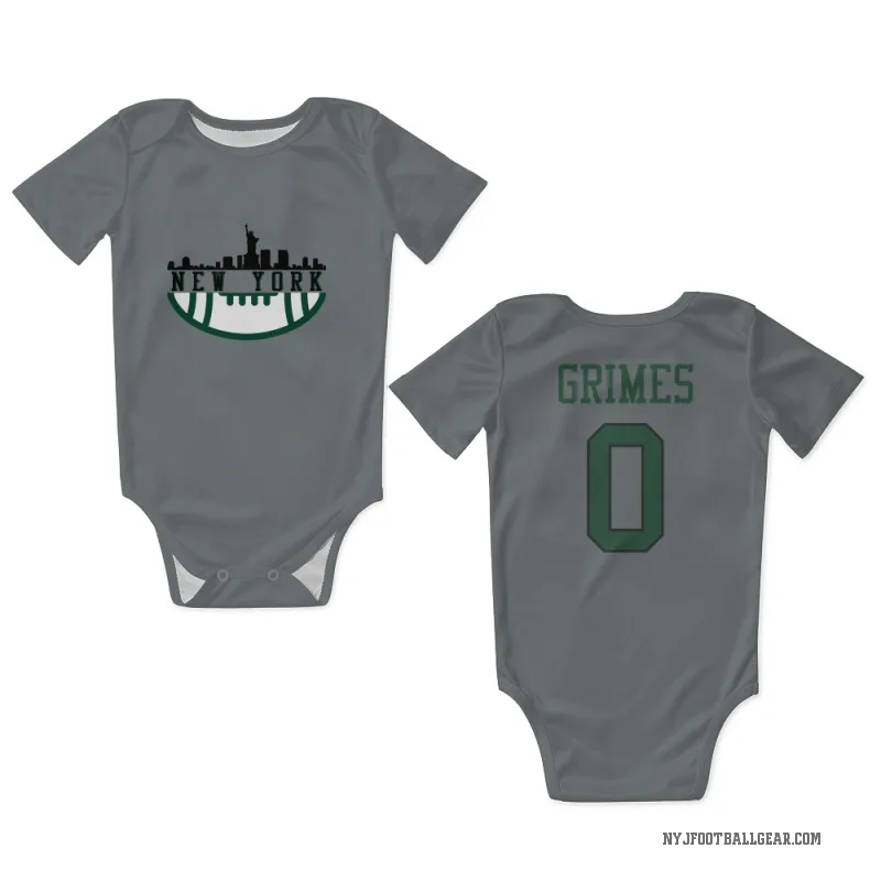 Garrison Grimes  Gray New York Jets  Newborn & Infant Bodysuit