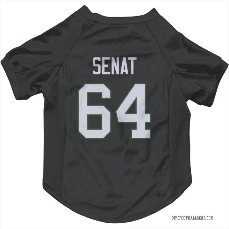 Greg Senat  Black New York Jets  Cat & Dog Pet Jersey