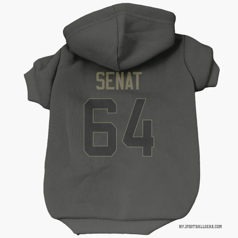 Greg Senat  Black New York Jets  Service Cat & Dog Pet Hoodie