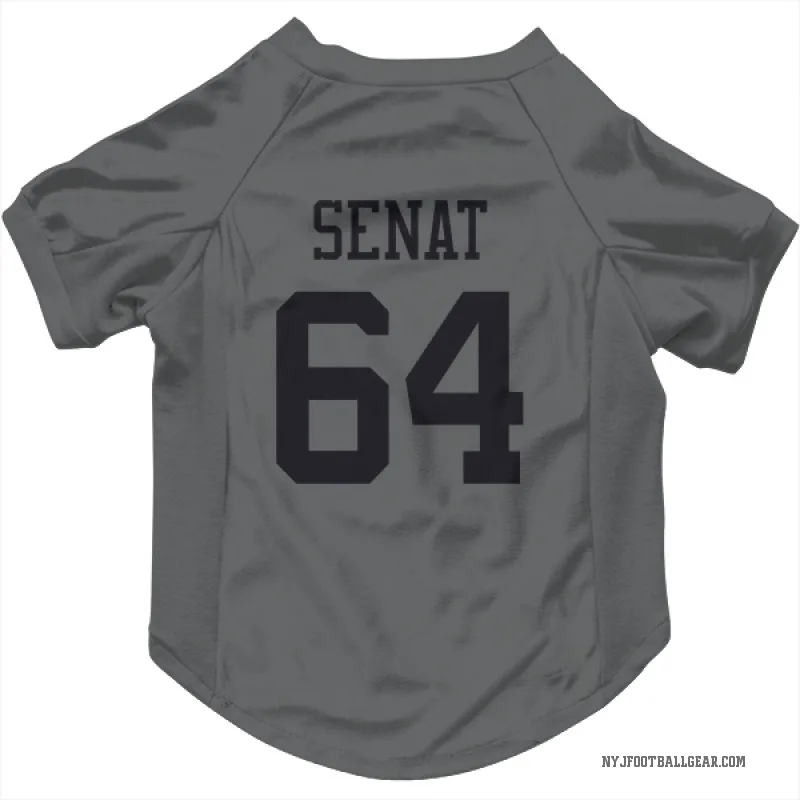 Greg Senat  Charcoal New York Jets  Cat & Dog Pet Jersey