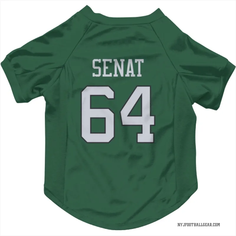 Greg Senat  Green New York Jets  Cat & Dog Pet Jersey