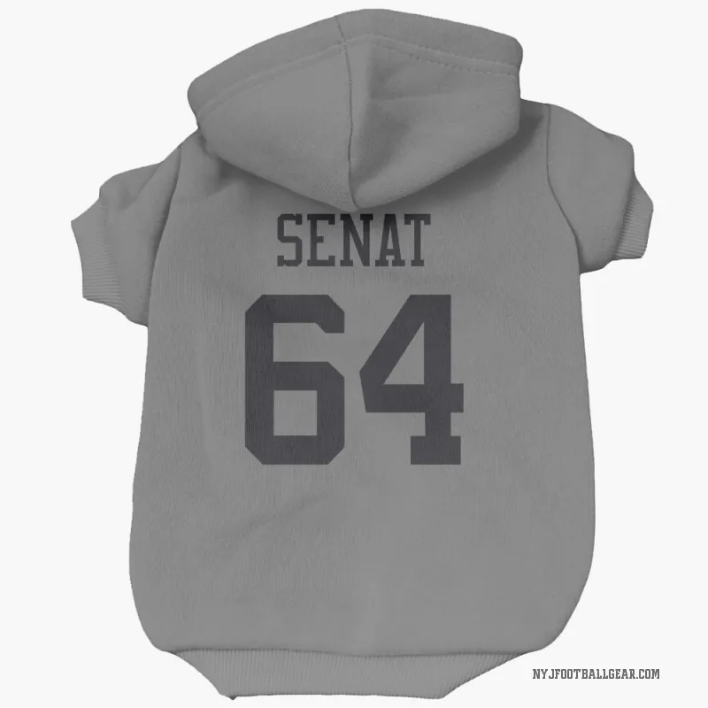 Greg Senat  New York Jets   Silver Cat & Dog Pet Hoodie