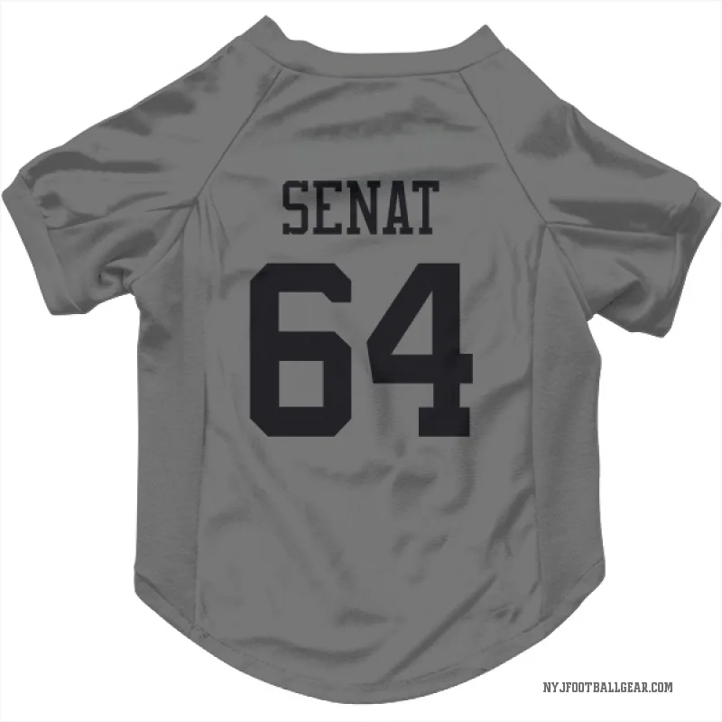 Greg Senat  New York Jets   Silver Cat & Dog Pet Jersey