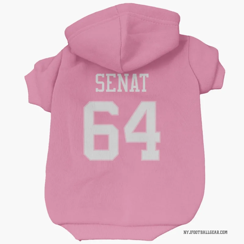 Greg Senat  Pink New York Jets  Cat & Dog Pet Hoodie