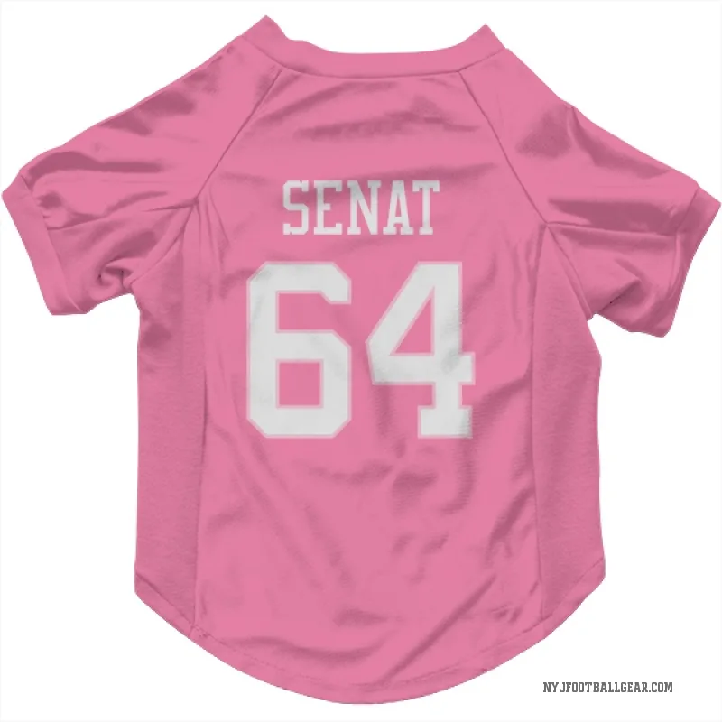 Greg Senat  Pink New York Jets  Cat & Dog Pet Jersey