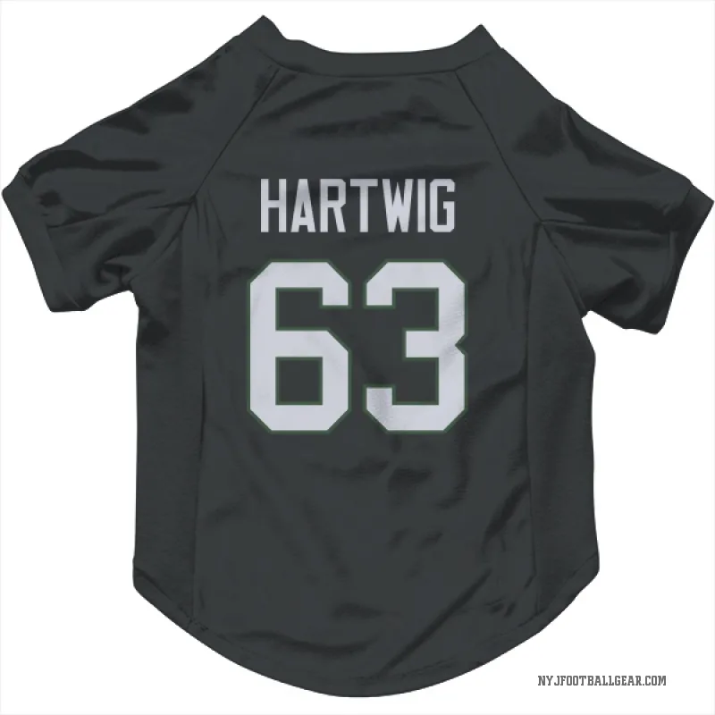 Gus Hartwig  Black New York Jets  Cat & Dog Pet Jersey