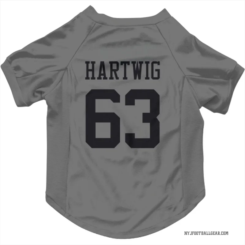 Gus Hartwig  New York Jets   Silver Cat & Dog Pet Jersey