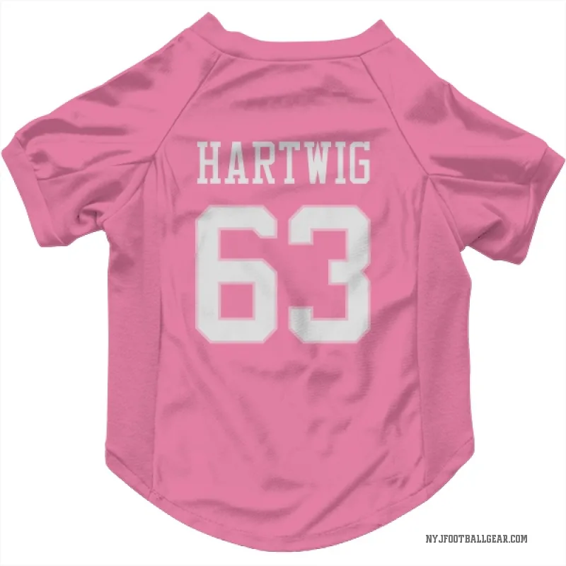 Gus Hartwig  Pink New York Jets  Cat & Dog Pet Jersey