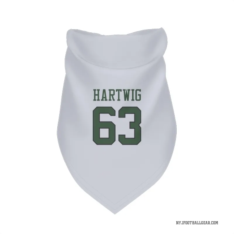 Gus Hartwig  White New York Jets  Cat & Dog Pet Bandana