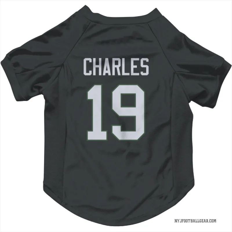 Irvin Charles  Black New York Jets  Cat & Dog Pet Jersey