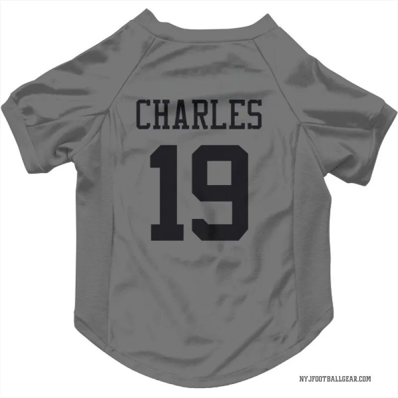 Irvin Charles  New York Jets   Silver Cat & Dog Pet Jersey