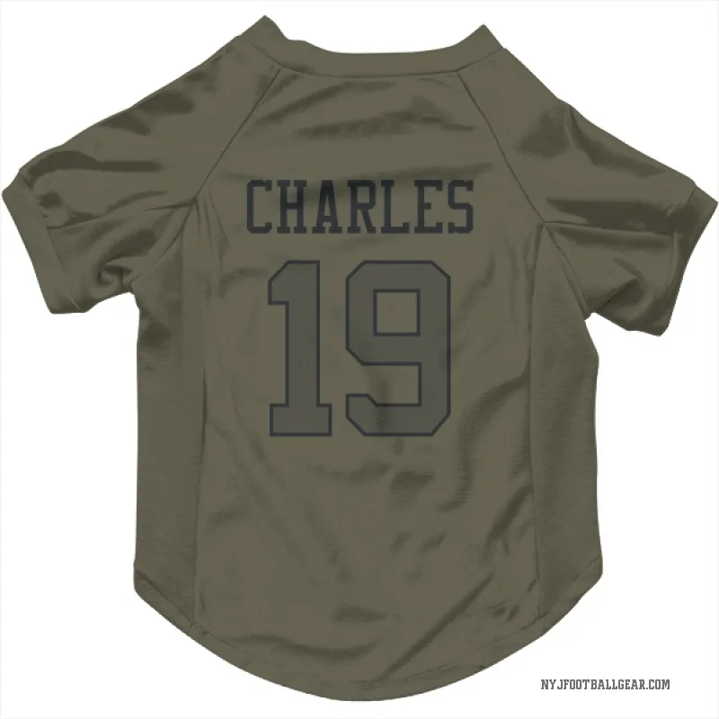 Irvin Charles  Olive New York Jets  Cat & Dog Pet Jersey