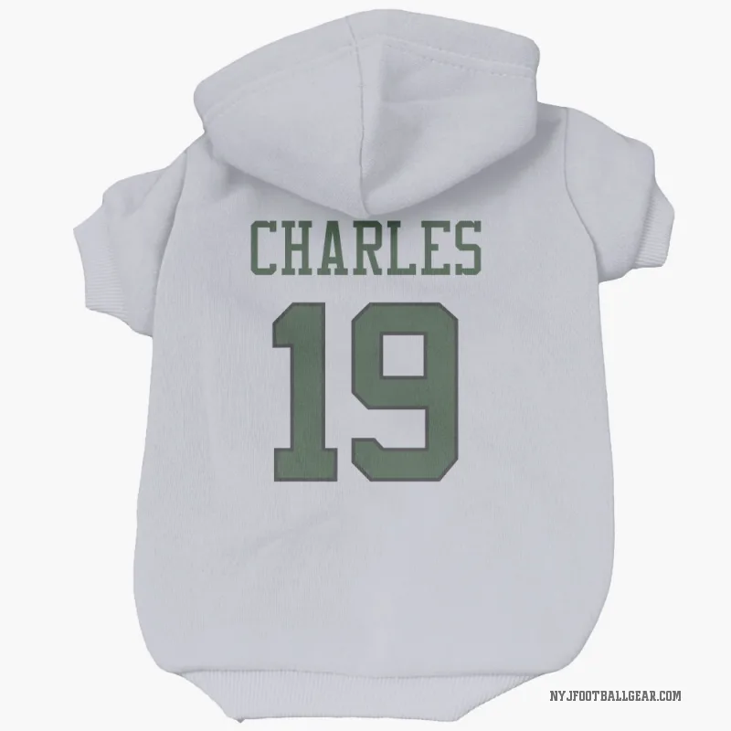 Irvin Charles  White New York Jets  Cat & Dog Pet Hoodie