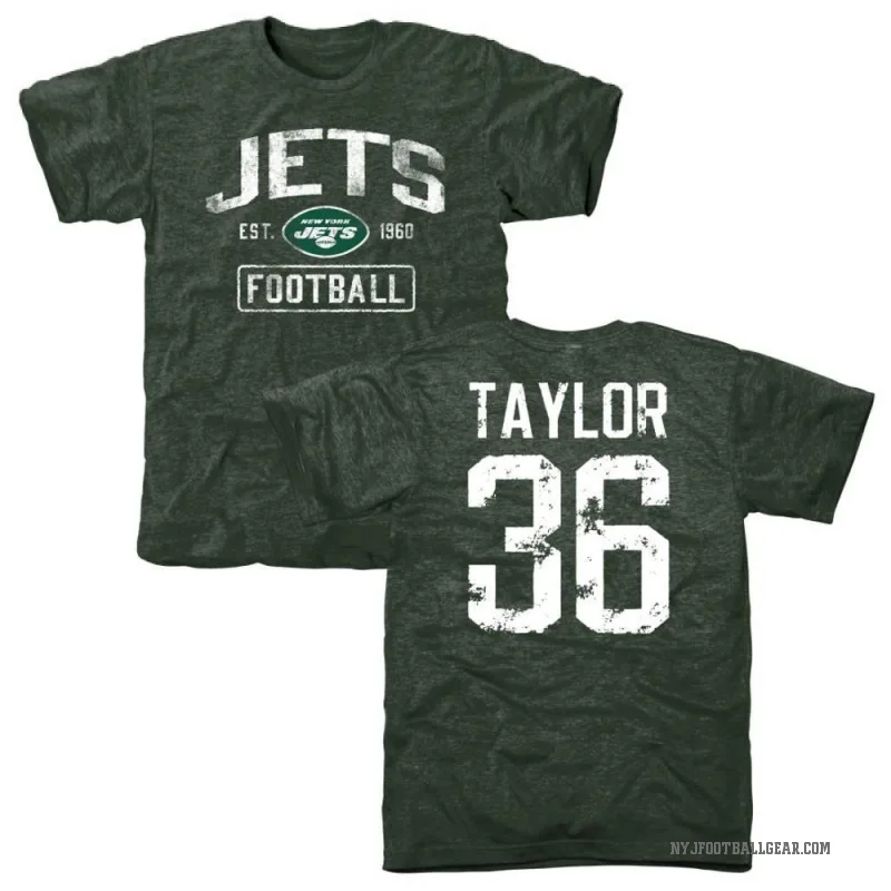 Ja'Sir Taylor Men's Green New York Jets Distressed T-Shirt