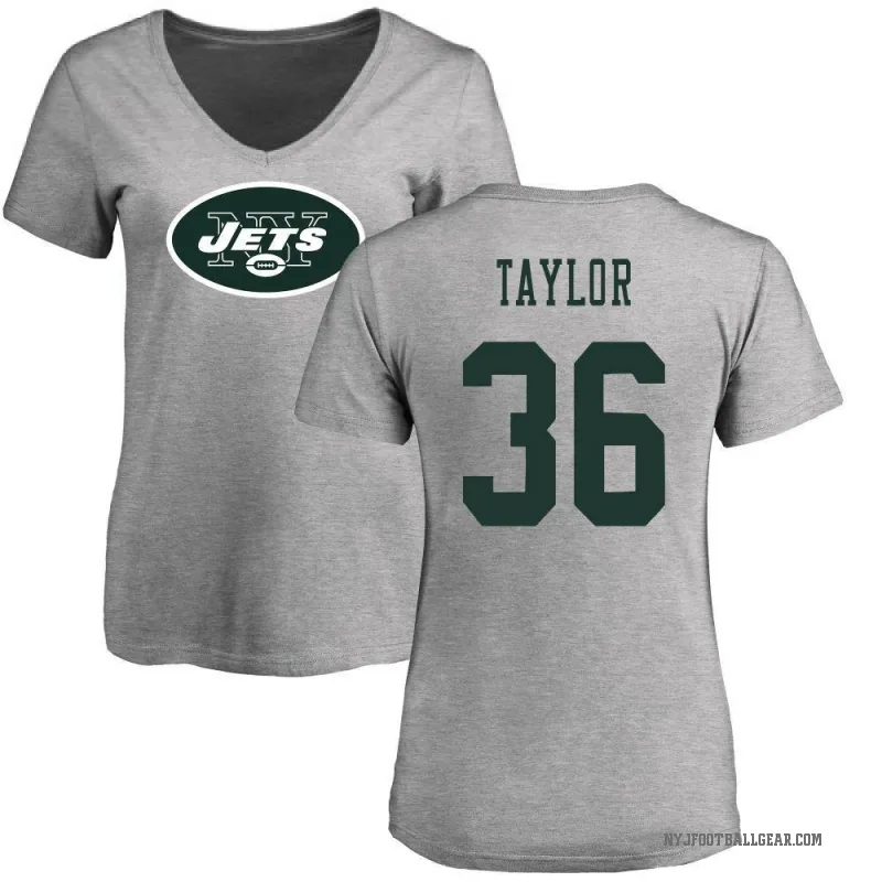 Ja'Sir Taylor Women's Ash New York Jets Logo Slim Fit T-Shirt -
