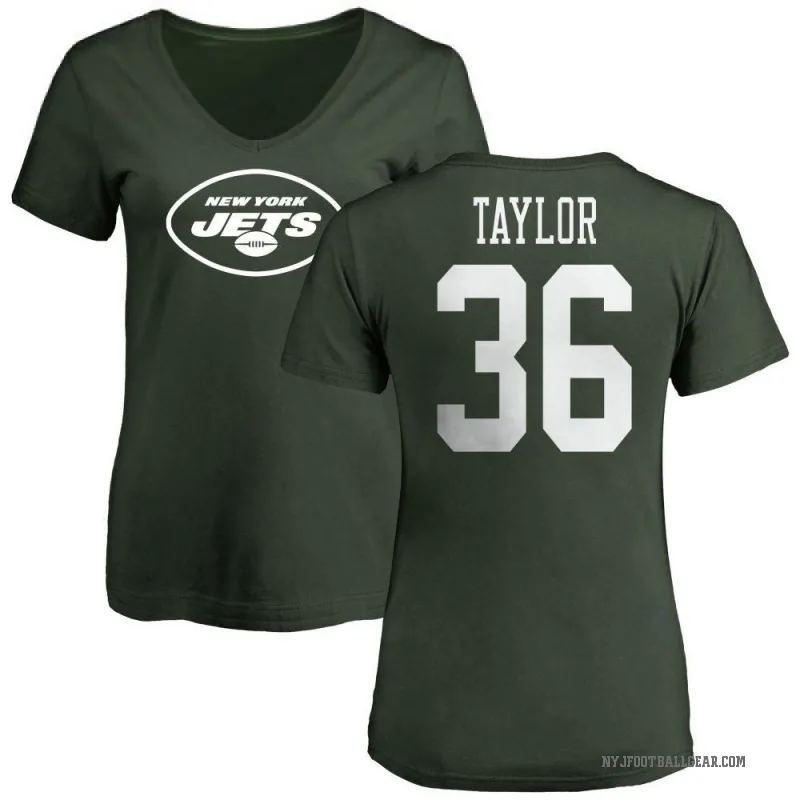 Ja'Sir Taylor Women's Green New York Jets Logo Slim Fit T-Shirt -