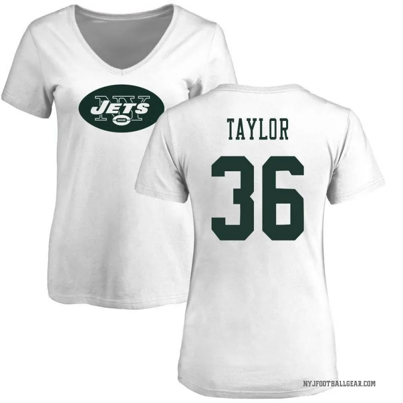 Ja'Sir Taylor Women's White New York Jets Logo Slim Fit T-Shirt -