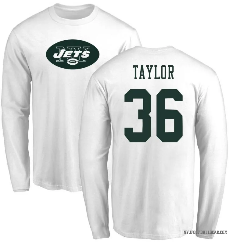 Ja'Sir Taylor Youth White New York Jets Logo Long Sleeve T-Shirt -