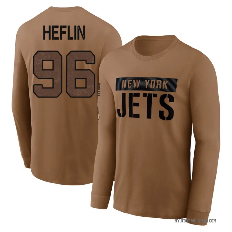 Jack Heflin Youth Brown New York Jets 2023 Salute To Service Long Sleeve T-Shirt