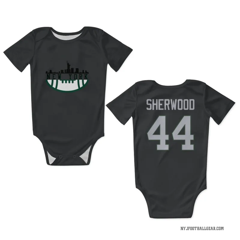 Jamien Sherwood  Black New York Jets  Newborn & Infant Bodysuit