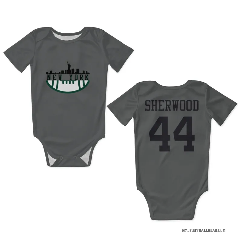 Jamien Sherwood  Charcoal New York Jets  Newborn & Infant Bodysuit