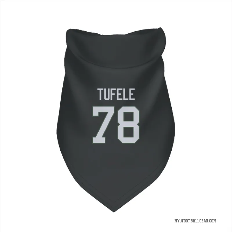 Jay Tufele  Black New York Jets  Cat & Dog Pet Bandana