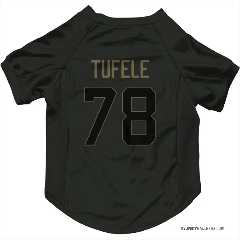 Jay Tufele  Black New York Jets  Service Cat & Dog Pet Jersey