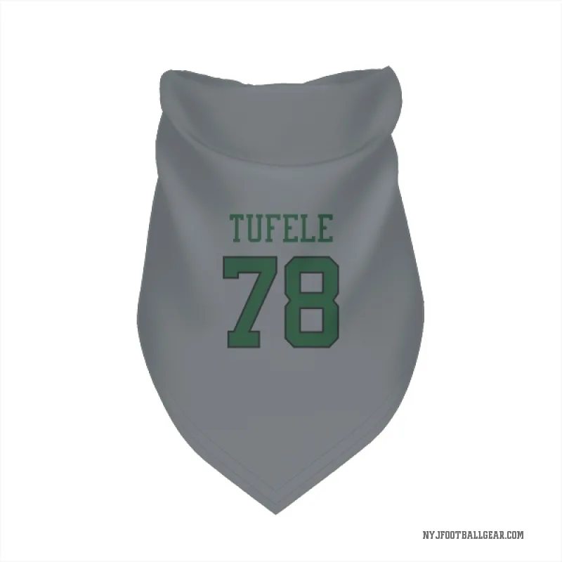 Jay Tufele  Gray New York Jets  Cat & Dog Pet Bandana