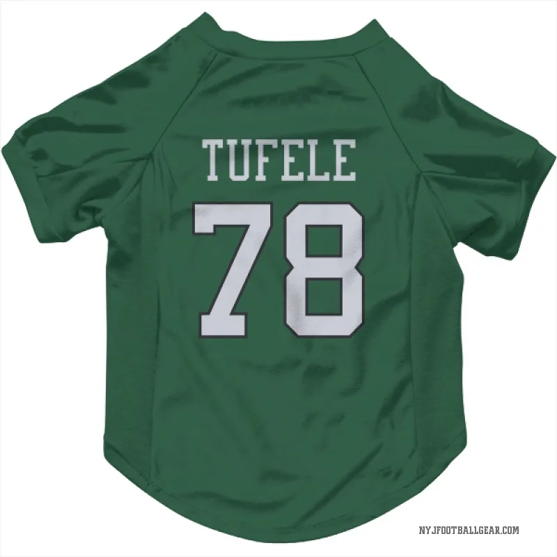 Jay Tufele  Green New York Jets  Cat & Dog Pet Jersey