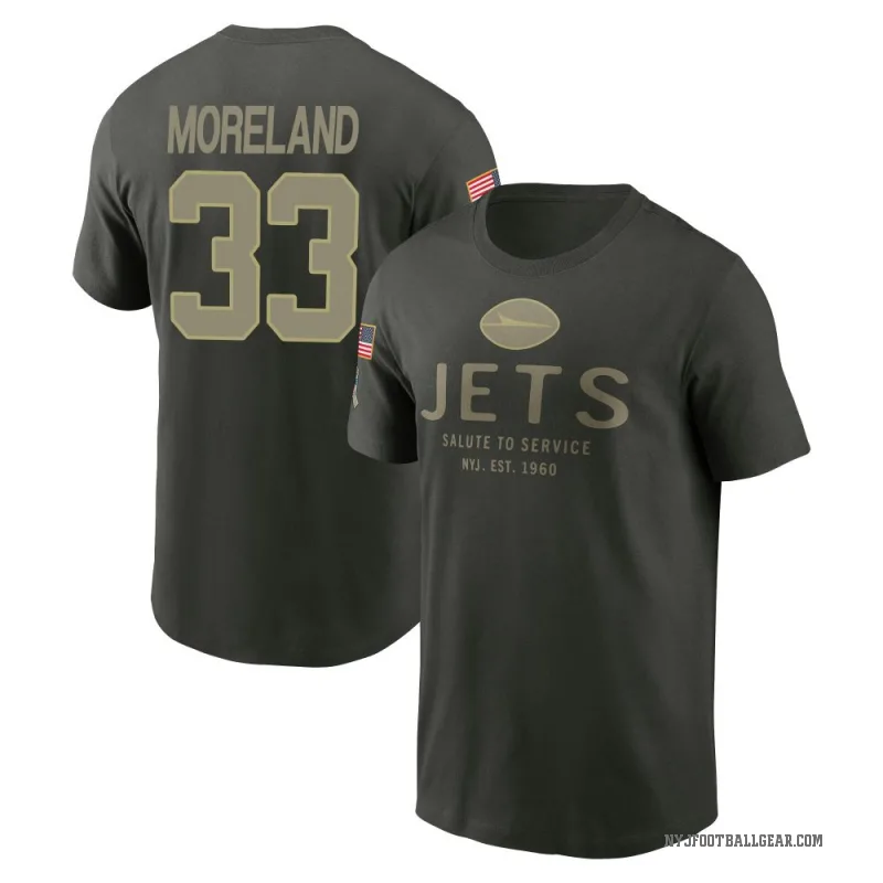 Jimmy Moreland Men's Green New York Jets Forest/ 2025 Salute to Service Sideline Primary Edge T-Shirt