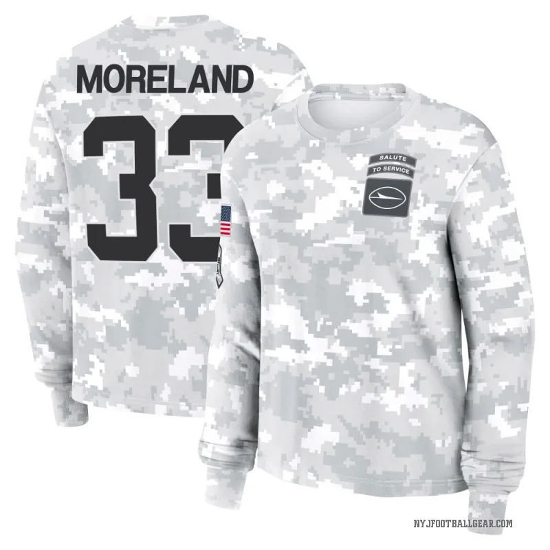 Jimmy Moreland Women's Camo New York Jets Arctic 2024 Salute to Service Long Sleeve T-Shirt